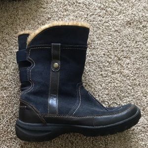 Navy Clarke Boots
